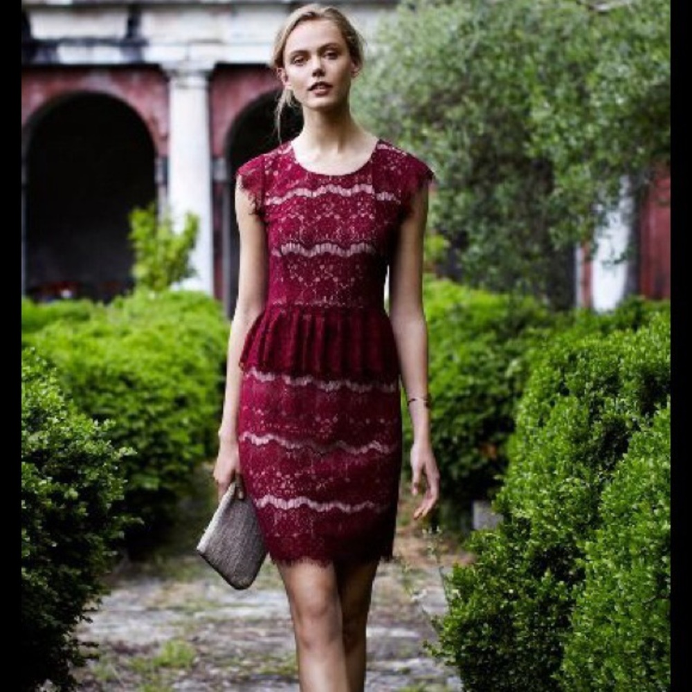 Anthropologie Elsa Peplum Dress by Maeve NWOT